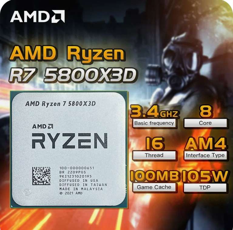 Процессор AMD Ryzen 7 5800x3d R7