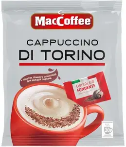 Кофейный напиток МасСoffee Cappuccino Di Torino, с темным шоколадом, 20 шт