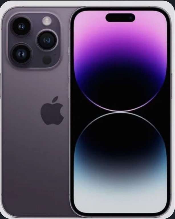 Смартфон iPhone 14 Pro 256 ГБ eSIM + SIM, фиолетовый