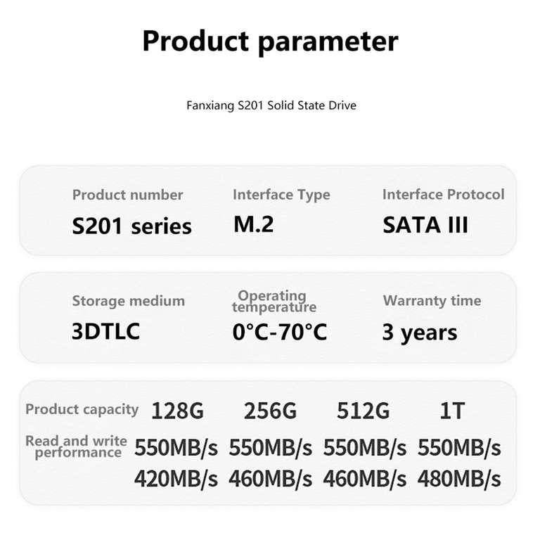 2 ТБ M2 SATA Внутренний SSD Fanxiang