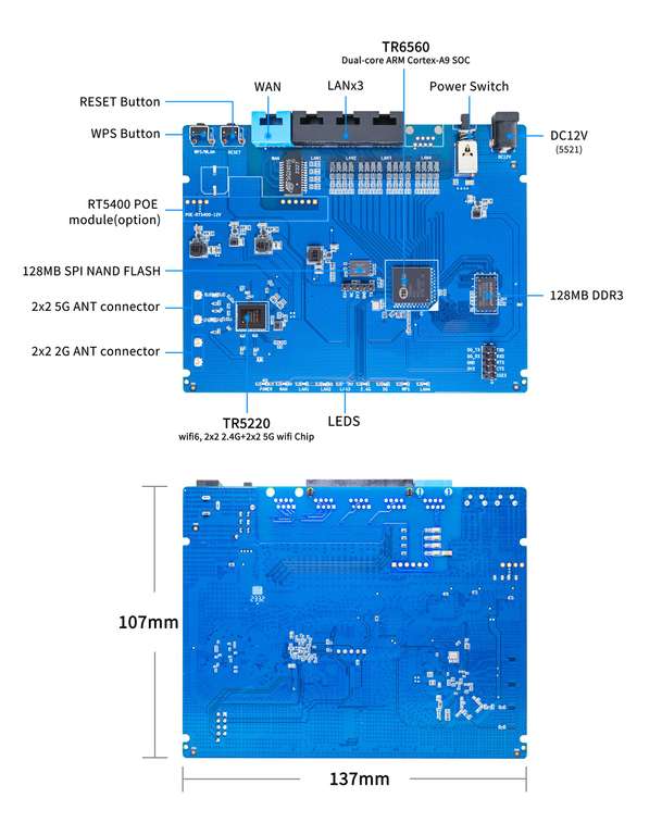 Роутер Banana Pi BPI-Wifi6 (openwrt)