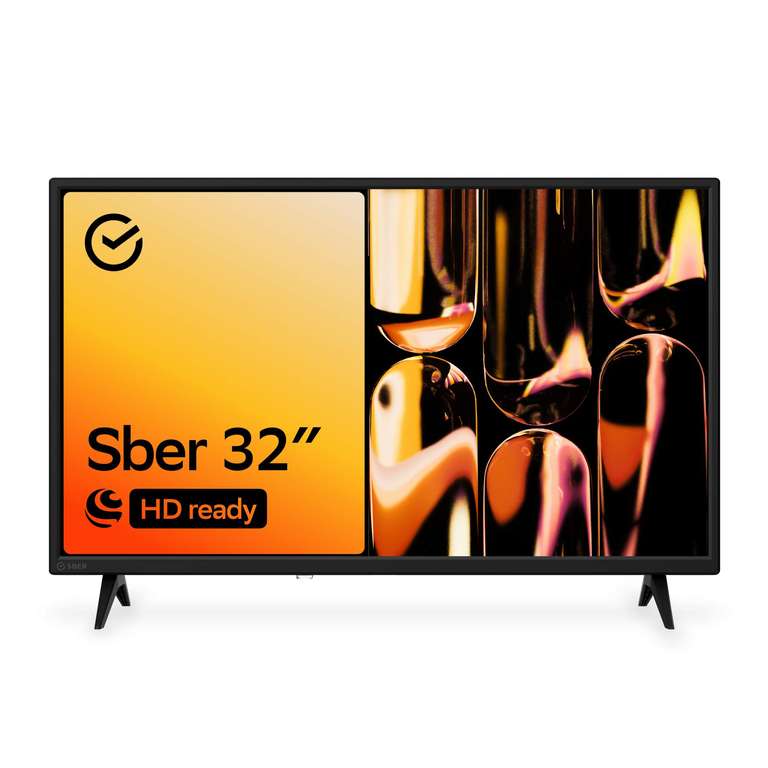 Телевизор Sber SDX-32H2010B, 32" (81 см), HD + 3 196 бонусов