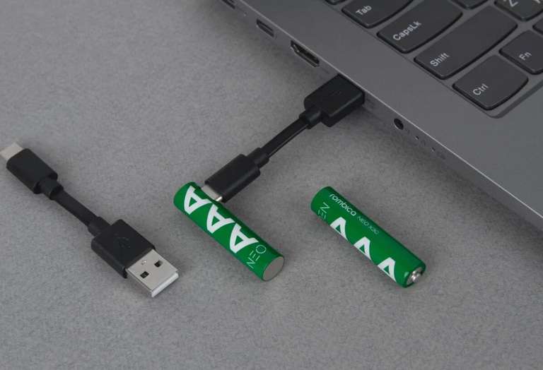 Аккумулятор Rombica NEO X3C + кабель USB Type-C, ААА, 490 мАч, 2 шт.