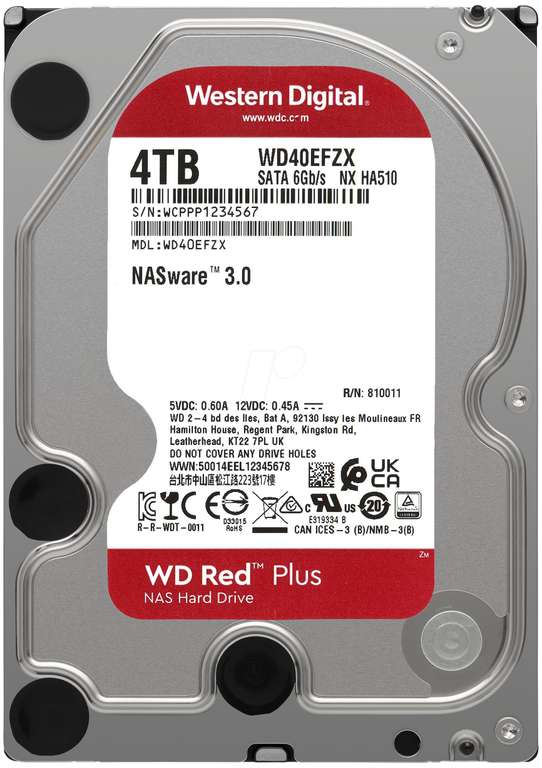 Жесткий диск Western Digital WD Red Plus 4 ТБ WD40EFZX