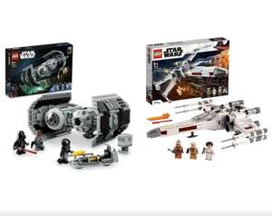 Конструкторы LEGO Star Wars (75347 Бомбардировщик СИД за 5045₽ и 75301 Истребитель X-wing Люка Скайуокера за 5054₽)