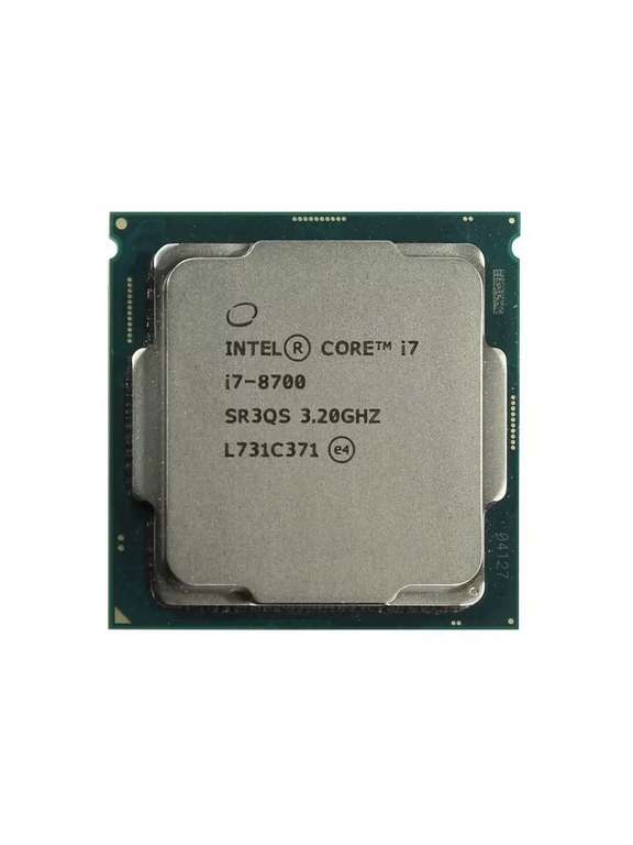 Процессор INTEL Core i7-8700 / 6 ядер / 3200 МГц / LGA1151 / 14 нм / ОЕМ (CM8068403358316SR3QS)