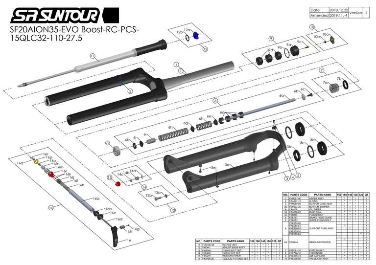 Вилка Suntour Aion 35 EVO 27.5" 160mm (из-за рубежа, с Ozon картой)