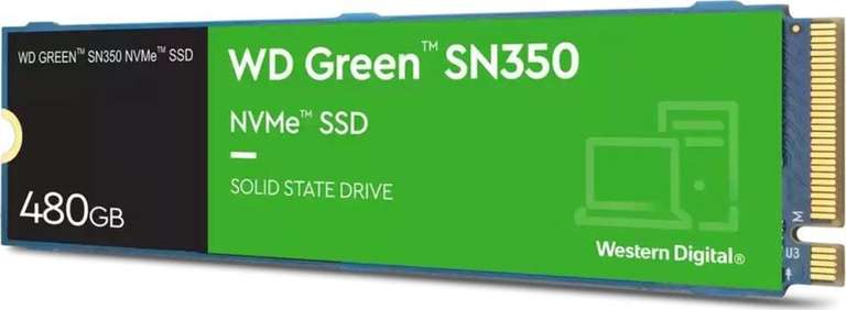 Твердотельный накопитель WD Green SN350 NVMe SSD от Western Digital Емкость 480 ГБ
