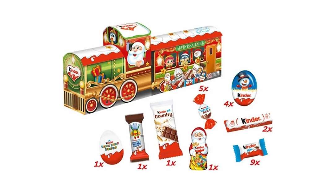 Новогодний Адвент Календарь Kinder Поезд Деда Мороза