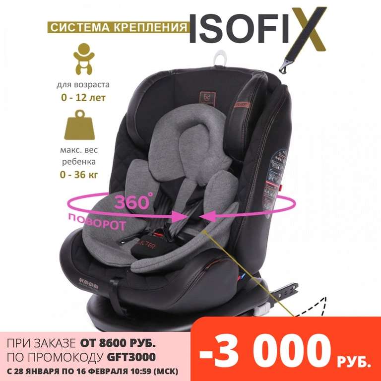 Детское авто кресло BabyCare Shelter с системой Isofix