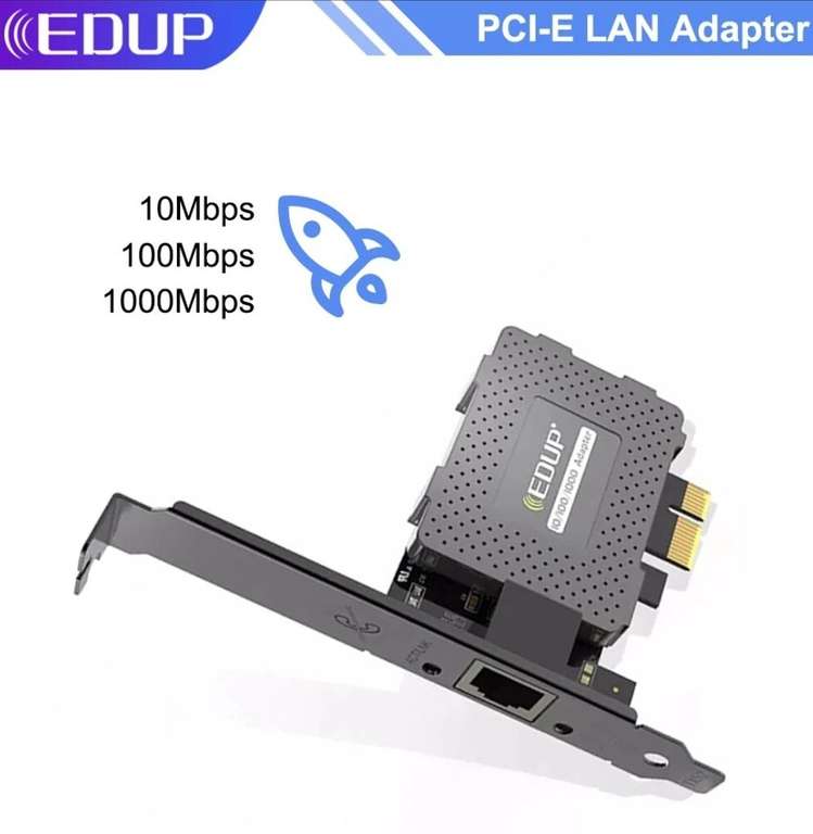 Сетевая карта EDUP 1000Gbps Gigabit Ethernet PCI Express