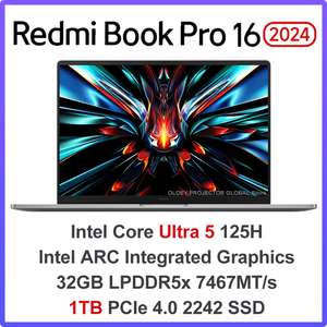 Ноутбук Xiaomi RedmiBook Pro 16, 16", 2560x1600, intel Ultra 5, 32 Гб / 1 Тб, Intel ARC Graphics NPU, windows 11