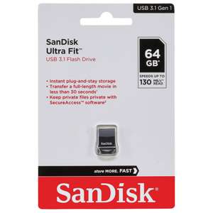Флешка SanDisk 64GB CZ430 Ultra Fit USB3.1 SDCZ430-064G-G46 (с бонусами 249₽)