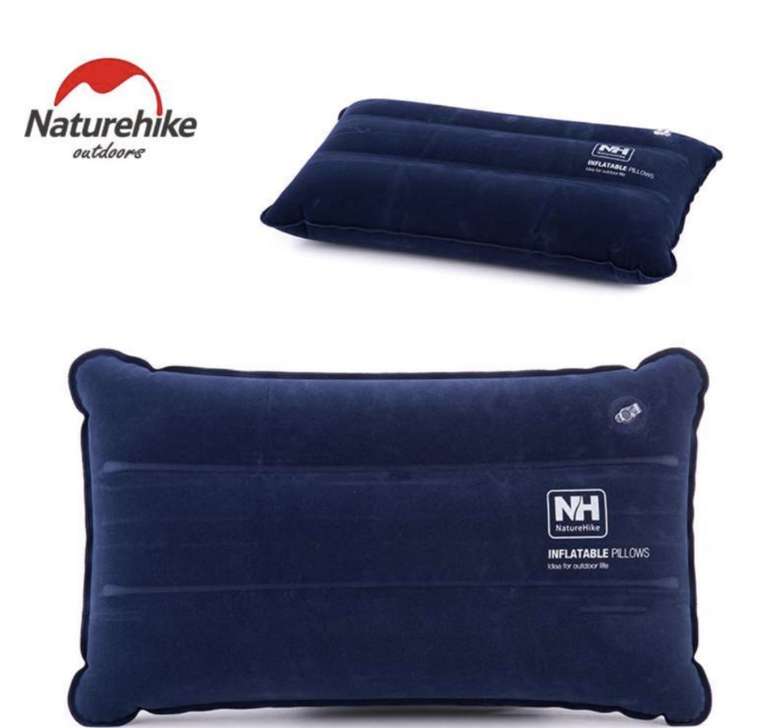 Подушка походная надувная Naturehike темно-синяя