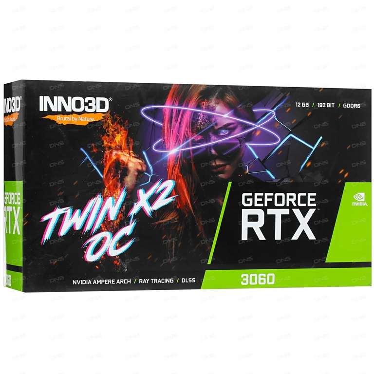 Видеокарта Inno3D GeForce RTX 3060 12 ГБ (цена с ozon-картой)