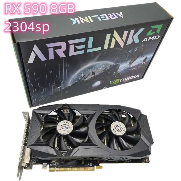 Видеокарта Arelink Radeon RX 590 8 ГБ, 2304 sp (из-за рубежа)