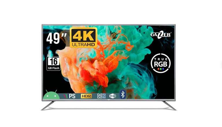 Телевизор Gazer TV49-US2G Smart TV 49" Ultra HD, серый (с Ozon Картой)