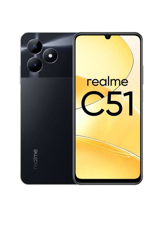 Смартфон realme C51 4/128 ГБ (nfc, type c, сканер отпечатков), с картой OZON