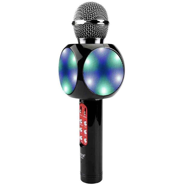 Караоке-микрофон Atom KM-1100L (2 в 1 микрофон+колонка, Bluetooth 4.1, слот для MicroSD, Li-Ion аккумулятор)