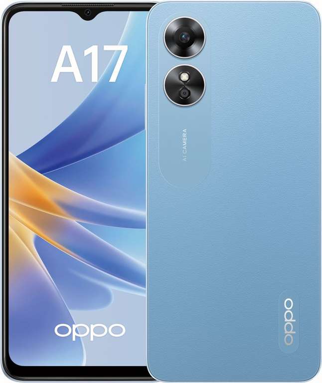Смартфон OPPO A17 4+64Гб синий и черный