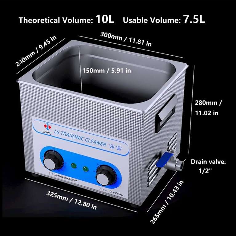 Ультразвуковая ванна для очистки деталей JieJing J-040, 10л