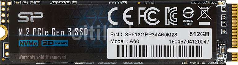 SSD накопитель Silicon Power M-Series SP512GBP34A60M28 512ГБ