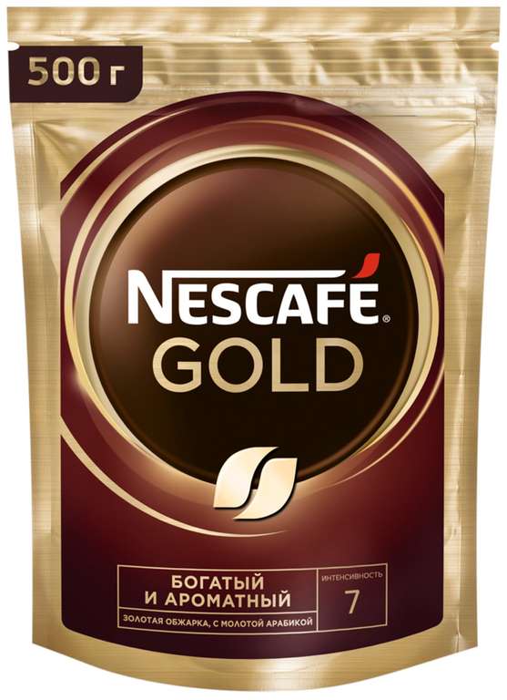 Кофе растворимый с добавлением молотого NESCAFE Gold натуральный сублимированный, 500г