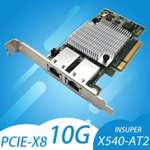 Сетевая карта Intel X540-T2 (×2 LAN 10Gbps, PCI-E ×8)