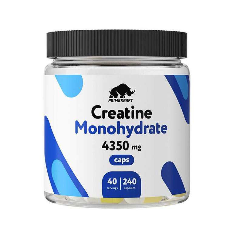 Креатин Prime Kraft Monohydrate 4350 мг, 240 капсул (возврат 93%)
