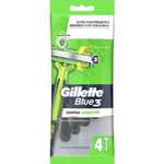 Gillette Одноразовые Мужские Бритвы Blue3 Simple Sensitive, 4 шт