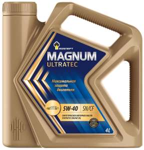 Синтетическое моторное масло Роснефть Magnum Ultratec 5W-40, 4 л