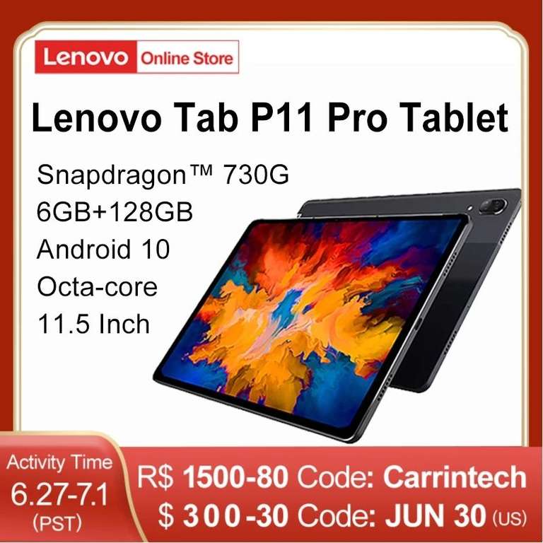 Планшет Lenovo Tab P11 Pro Snapdragon 730, 6+128гб