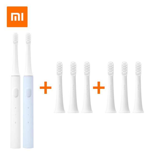 Зубная щётка Xiaomi Mijia T100, 2 шт. + 6 насадок