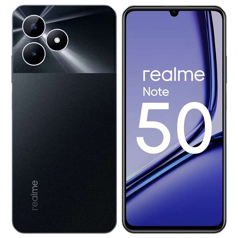 Смартфон Realme Note 50, черный и голубой, 4/128 Гб (при оплате по OZON карте)