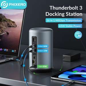 USB 3.0 хаб PHIXERO 16 in 1 Thunderbolt 3 Docking Station