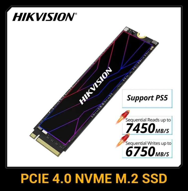 NVME SSD Hikvision G4000 2Тб (7400мб/с, в описании - 3D TLC, большой TBW, еще есть 512/1тб)