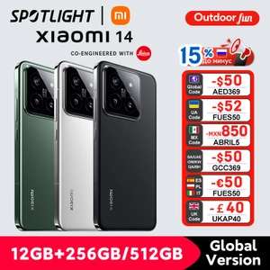 Смартфон Xiaomi 14 Глобал версия, 12/256 Гб, 3 расцветки (12/512 гб - 59347 руб)