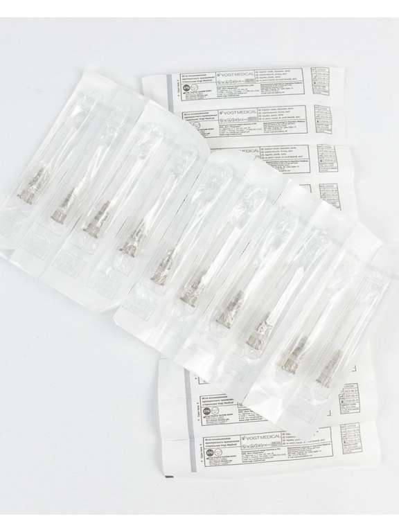 Игла медицинская G27 инъекционная для шприца - 100 шт. Vogt Medical (Германия)