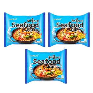 Samyang Seafood party со вкусом морепродуктов, 3 шт*125г