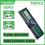 10шт Оп. память Ymeiton ddr3 8gb 1600Mhz