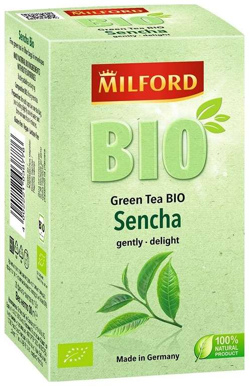 Чай зеленый MILFORD БИО Сенча в пакетиках, 20 шт.