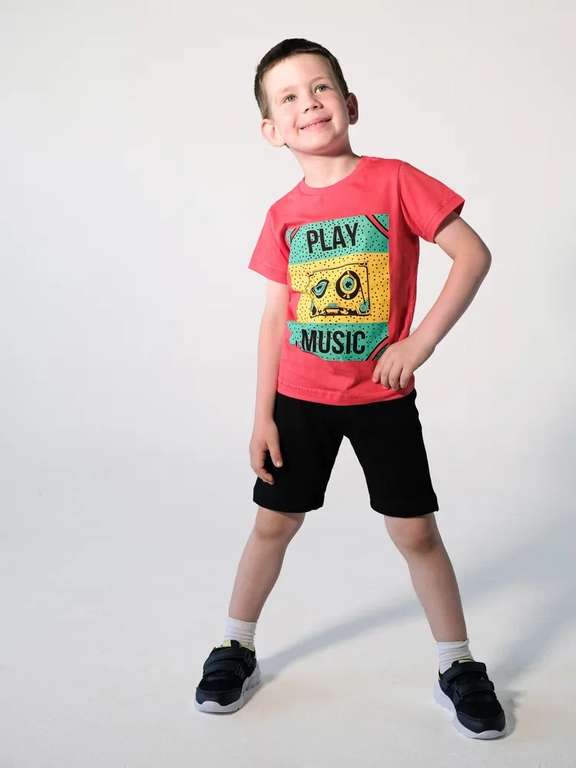 Комплект детской одежды PREMIER TEXTILE, хлопок, р-ры 98-146 (футболка и шорты, при оплате Ozon Картой)