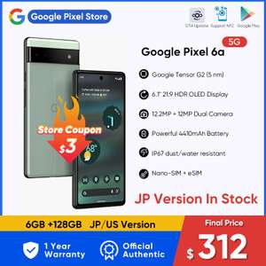 Смартфон Google Pixel 6A, ОЗУ 6 ГБ, ПЗУ 128 ГБ