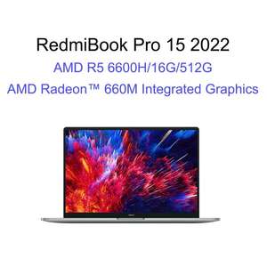 Ноутбук Redmibook Pro 15 Grey, 15.6", IPS, 3200*1800, R5-6600H, 16 Гб/512 Гб, AMD Radeon 660M, Windows 11