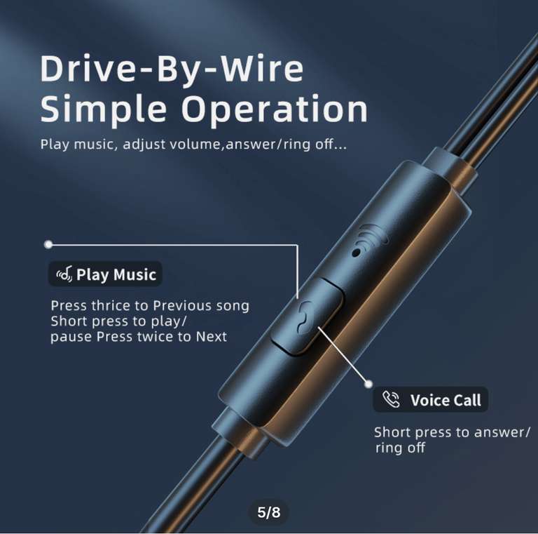 Проводные наушники AWEI Wire controlled earphones PC-7 (3.5MM)/PC-7T(Type-C)