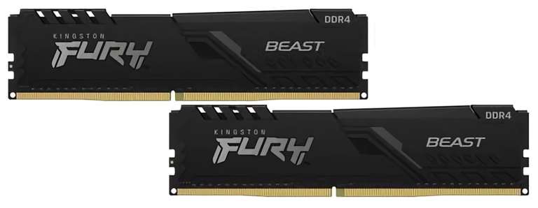 Оперативная память Kingston FURY Beast 16 ГБ (8 ГБ x 2 шт.) DDR4 3200 МГц