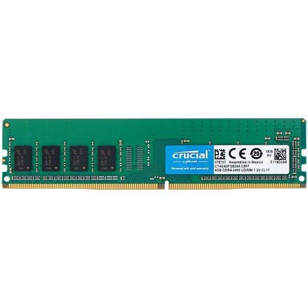 Оперативная память Crucial 4 ГБ (DDR4, 2400 МГц, DIMM, CL17)