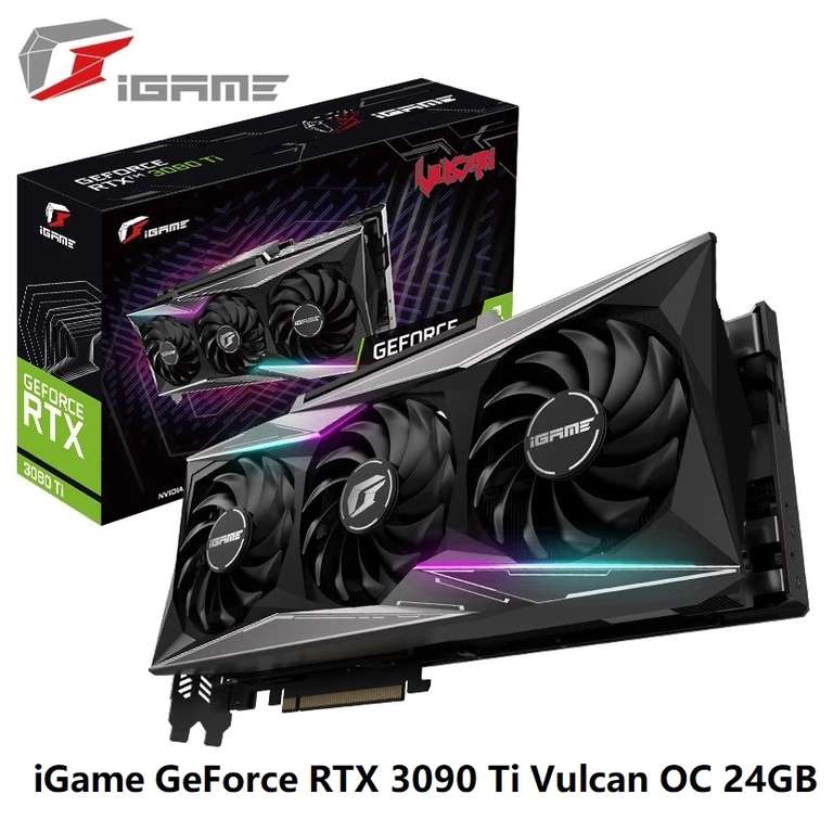 Видеокарта Colorful iGame GeForce RTX 3090 Ti Vulcan OC-V (в описании RTX 3090 за ту же цену) + пошлина