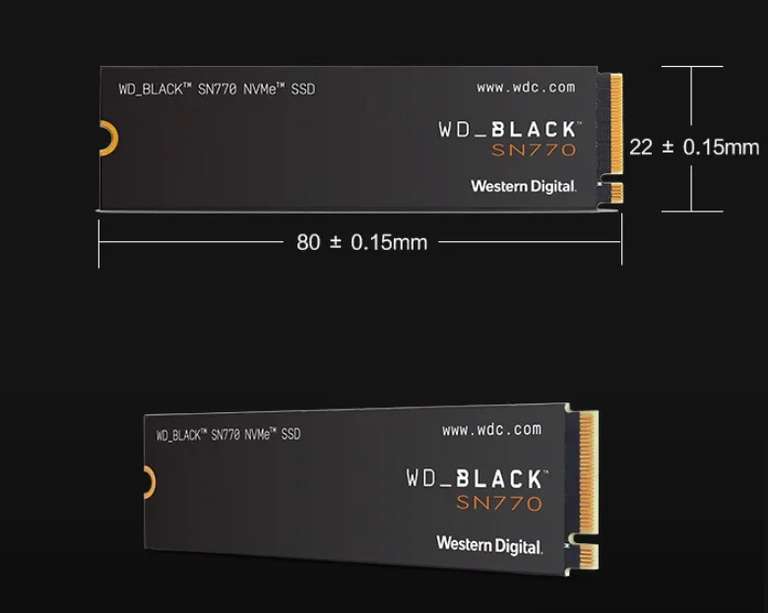 1 ТБ M2 SSD диск Western Digital SN770 (WDS100T3X0E), с Озон картой, из-за рубежа