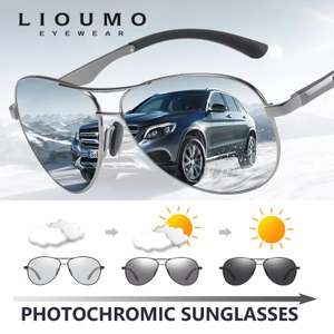 Солнцезащитные фотохромные очки LIOUMO с поляризацией